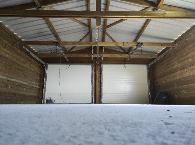 Garage double pente à Portes 27