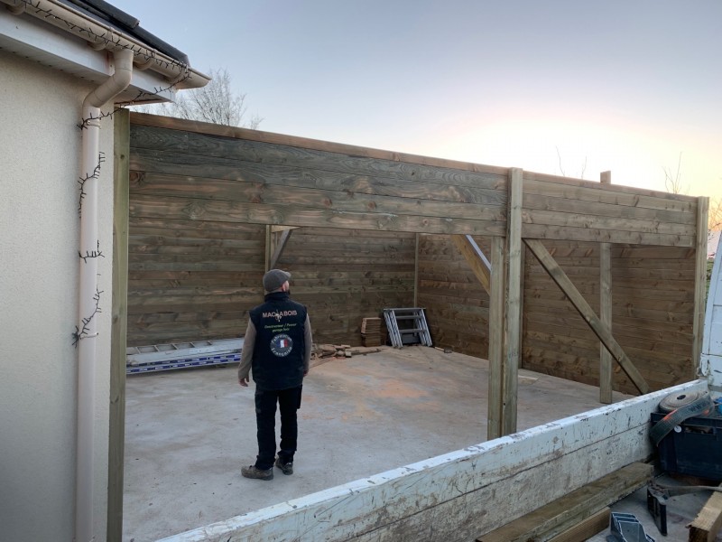 Garage mono pente sur la commune de Ecardenville