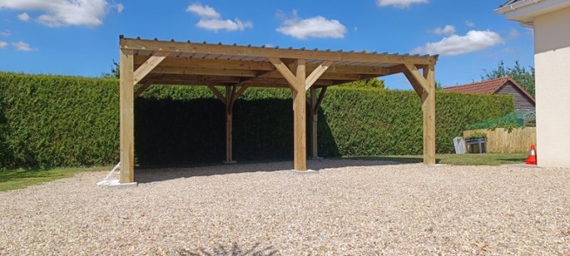 Construction de carport sur-mesure 6,00x6,00m à Cambon
