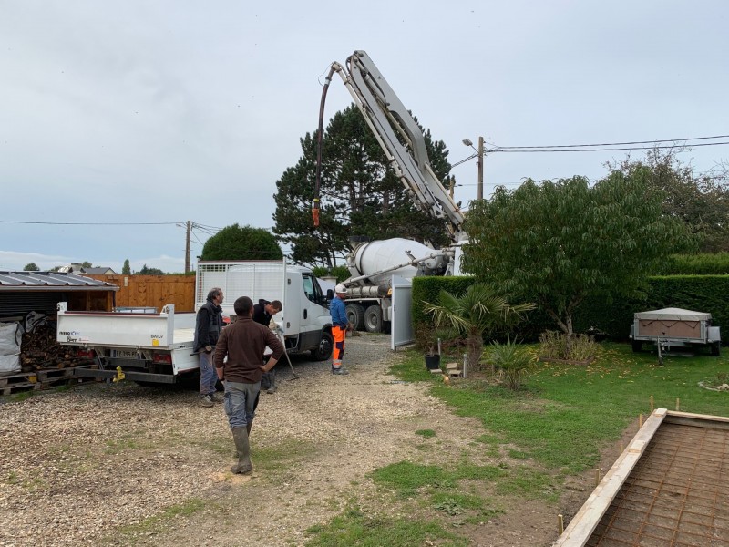 Dalle béton  sur la commune de tancarville