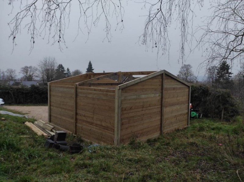 Garage double pente sur la commune de Gaillon
