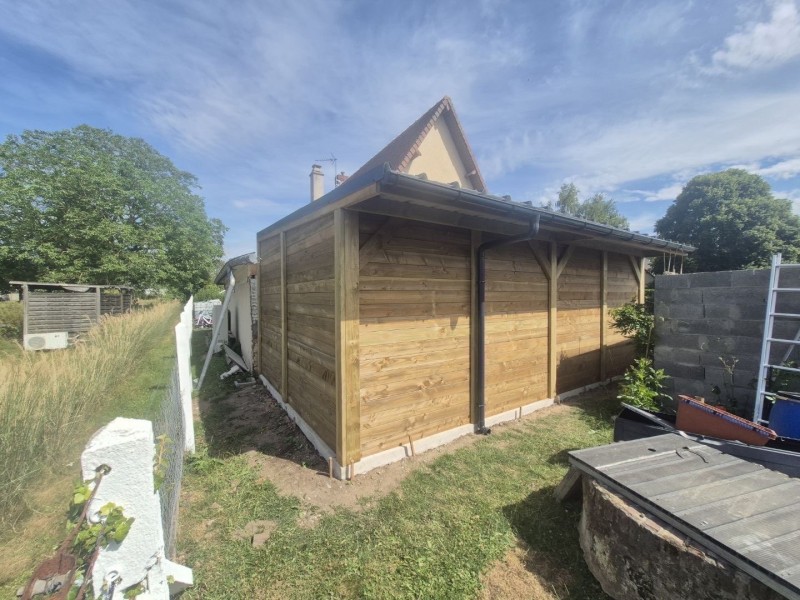 Garage Monopente de 28m2 accolé à la maison