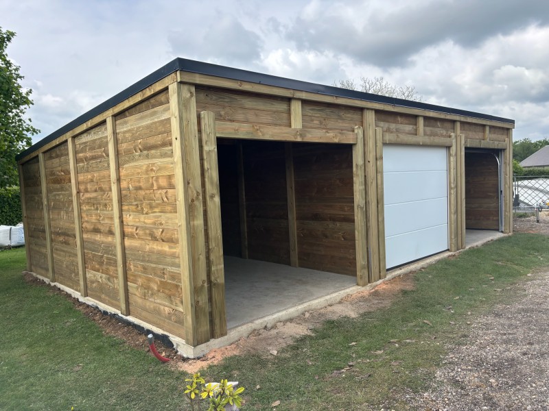 Garage Monopente de 36m2 et carport de 18m2 