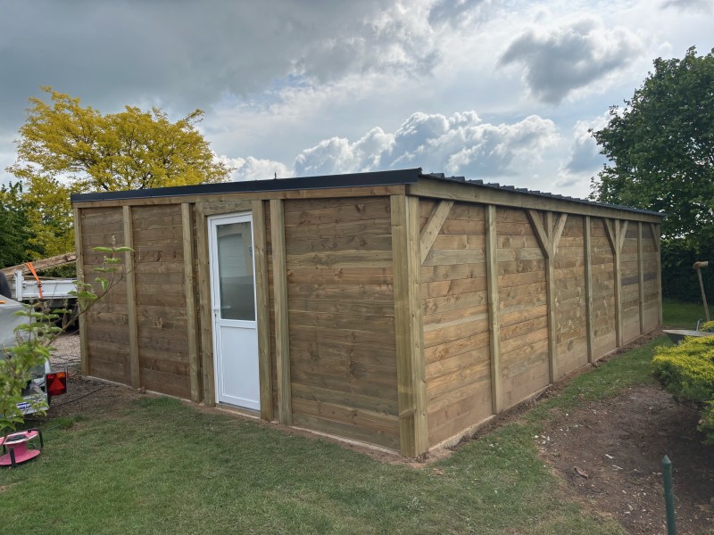 Garage Monopente de 36m2 et carport de 18m2 