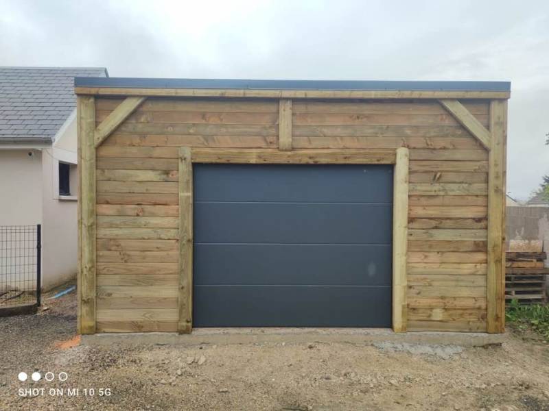 Pose d'un garage monopente de 5,00 x 6,50m près de Fleury-sur-Andelle