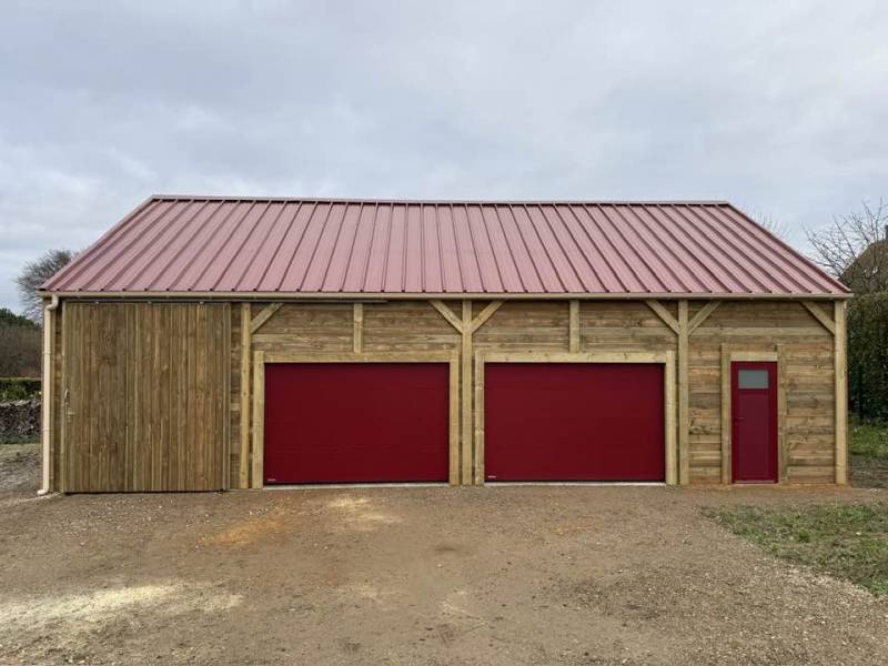 Garage double pente de 104m2