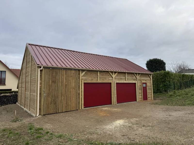 Garage double pente de 104m2