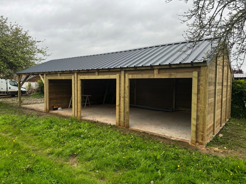 Réalisation d’un garage double pentes de 5,60x12,30 m à Yerville
