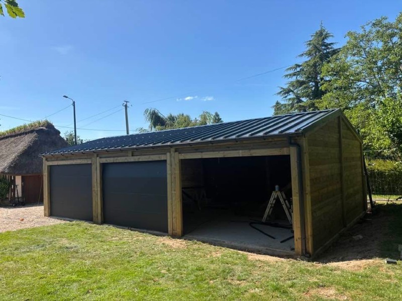 Triple garage double pente de 63m2 près de Nassandres-sur-Risle 