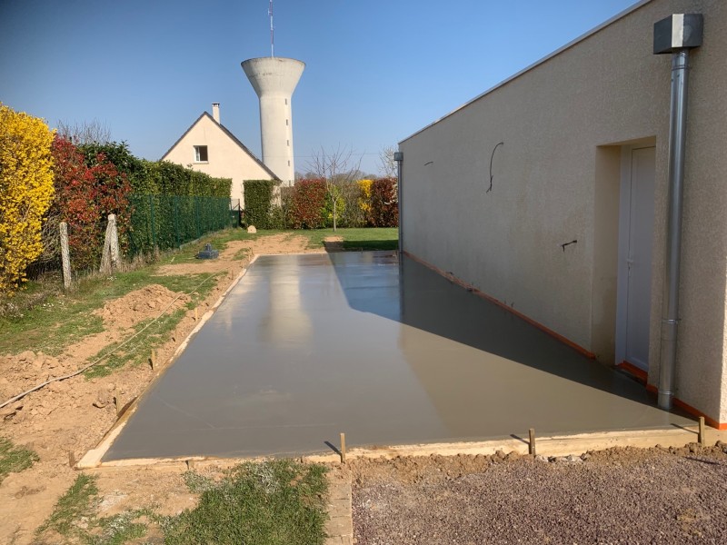 5 dalles béton réalisées en une semaine