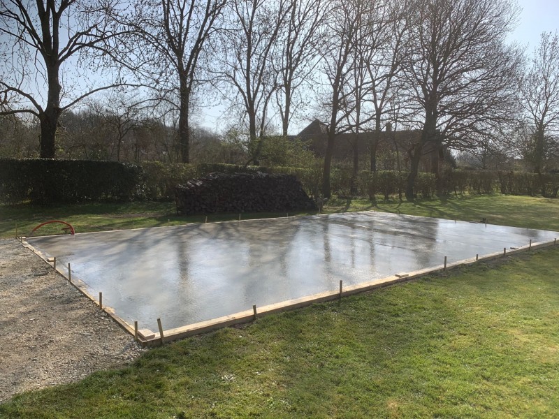 5 dalles béton réalisées en une semaine