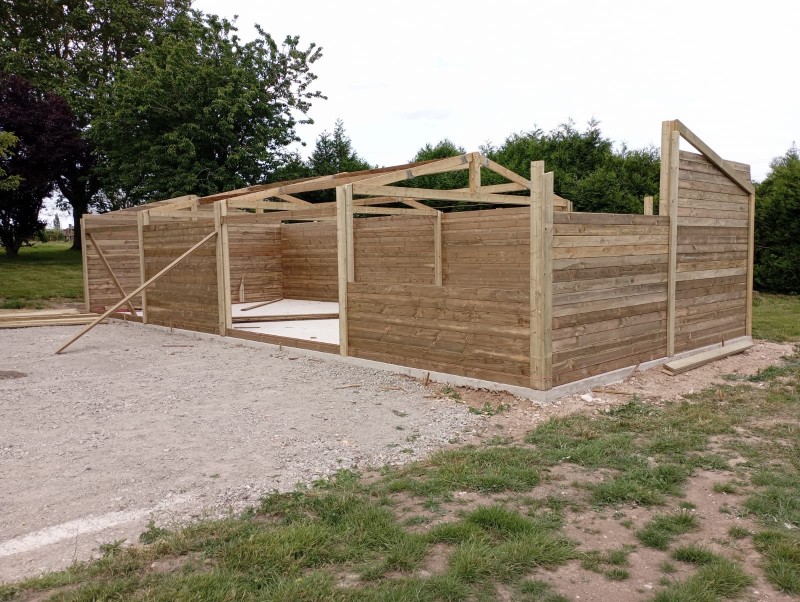 début de chantier sur la commune de Bourg Achard