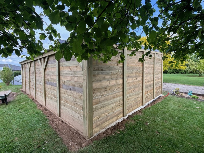Garage Monopente de 36m2 et carport de 18m2 
