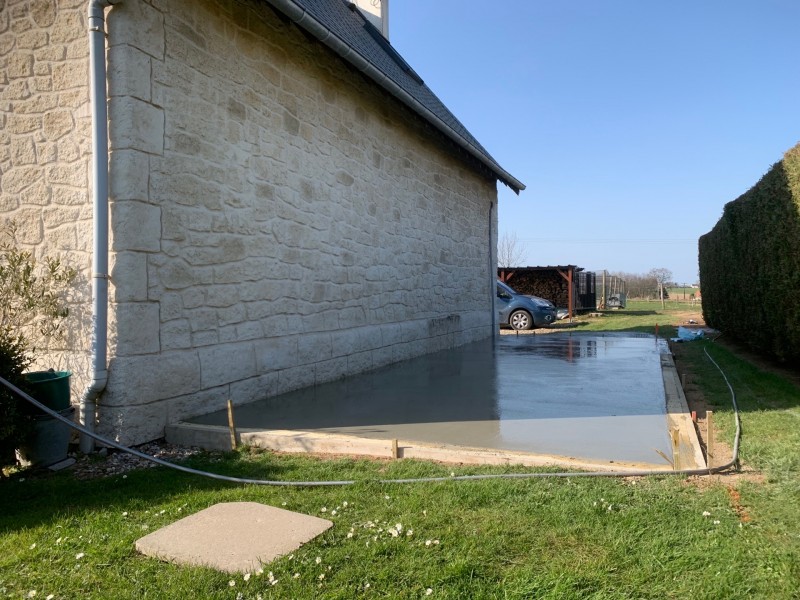 5 dalles béton réalisées en une semaine