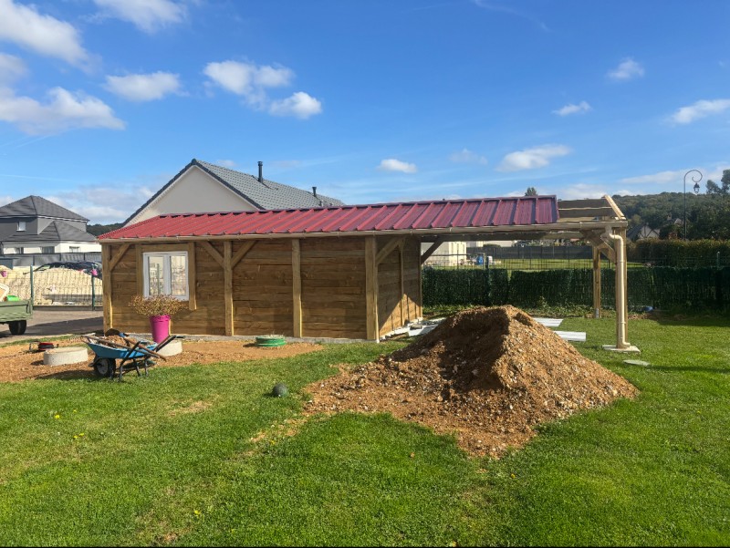 Garage et carport double pente de 40m2