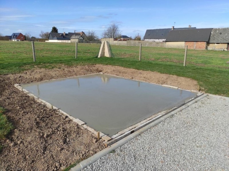 5 dalles béton réalisées en une semaine