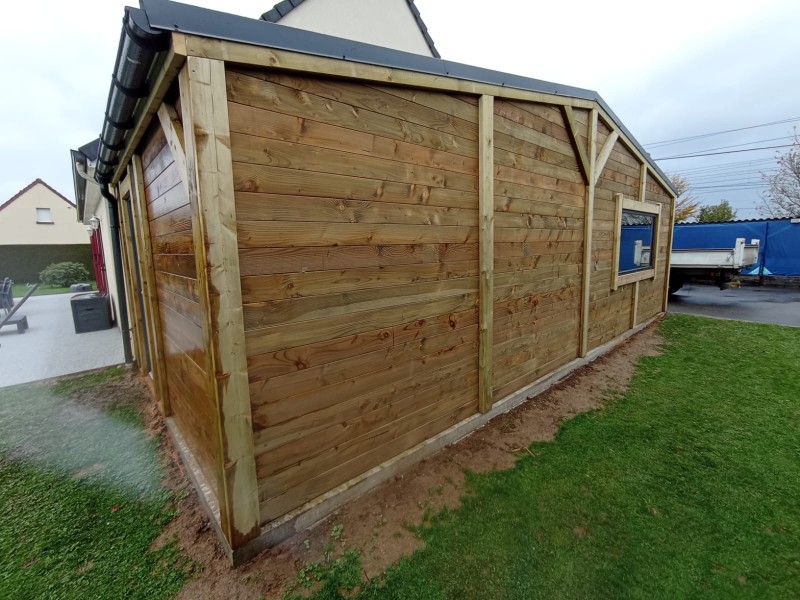 garage double pente de 8,00x4,00 m.