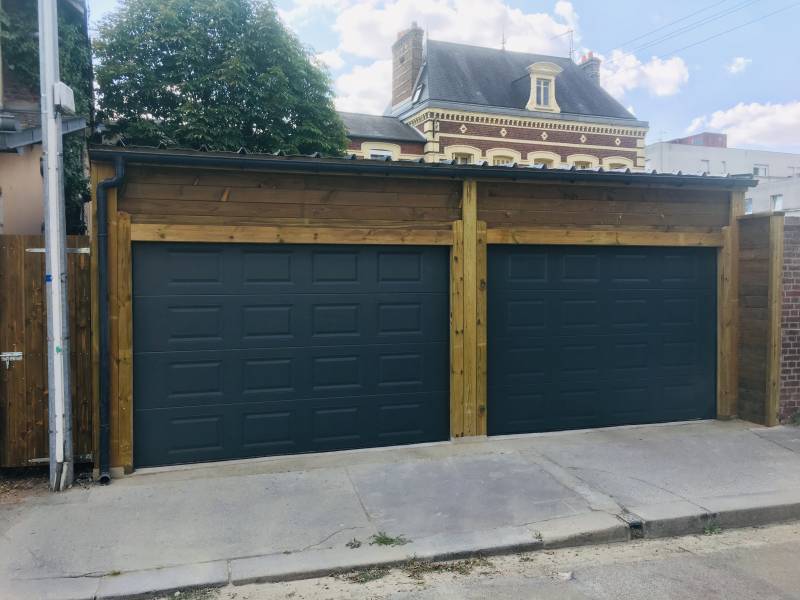 Garage mono pente 6,00x6,00m réalisé aux Andelys dans le 27 Eure