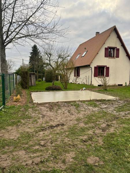 Réalisation d'une dalle béton de 36m2 près de Bourg-Achard