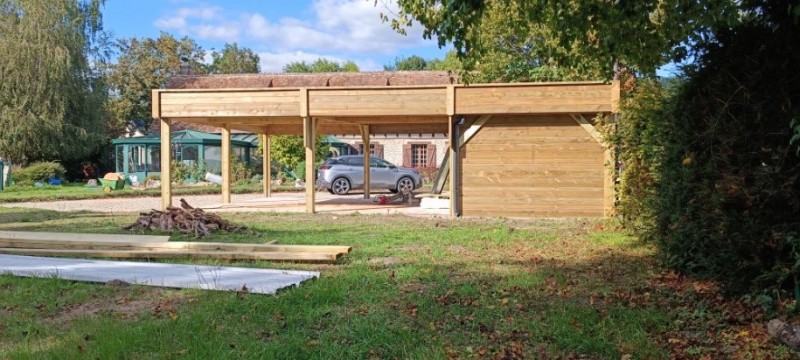 Construction d'un garage toit plat sur-mesure à Pinterville