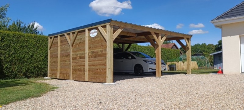 Construction de carport sur-mesure 6,00x6,00m à Cambon