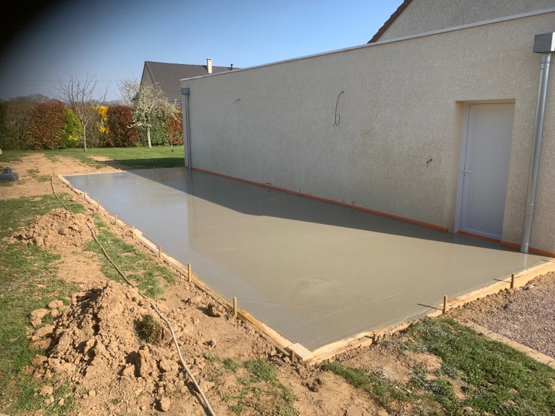 5 dalles béton réalisées en une semaine