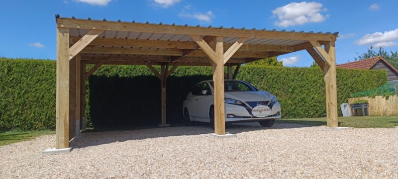 Construction de carport sur-mesure 6,00x6,00m à Cambon