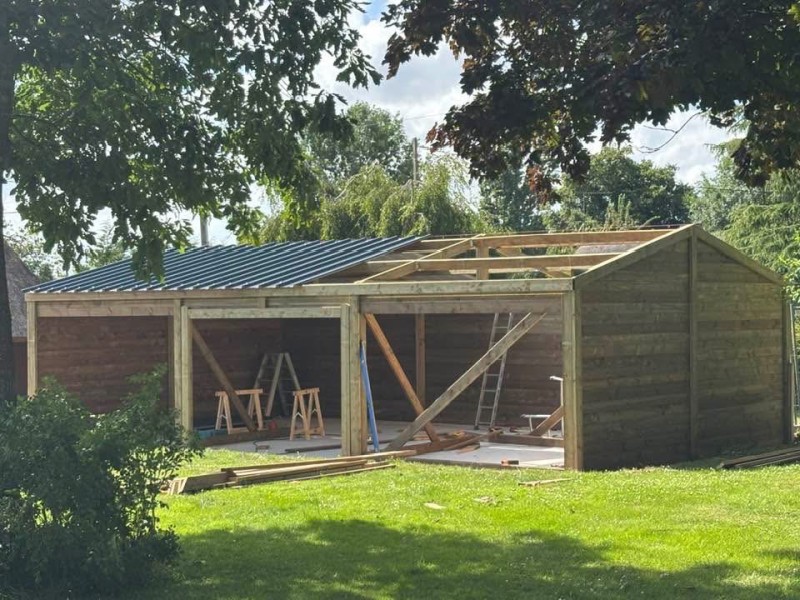 Triple garage double pente de 63m2 près de Nassandres-sur-Risle 