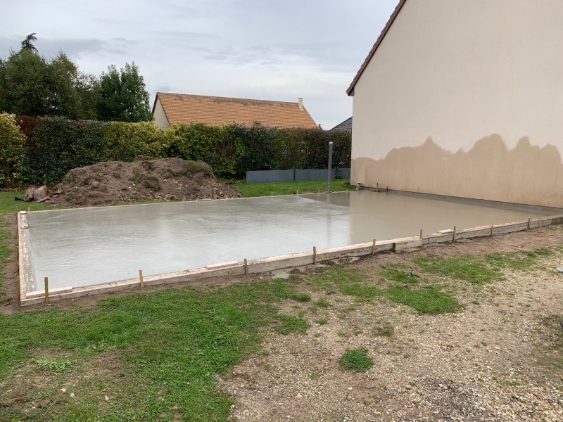 Dalle béton  sur la commune de tancarville