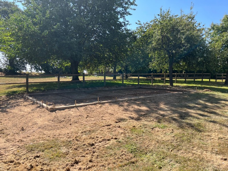 Terrassement pour un garage de 5,50x10,00m