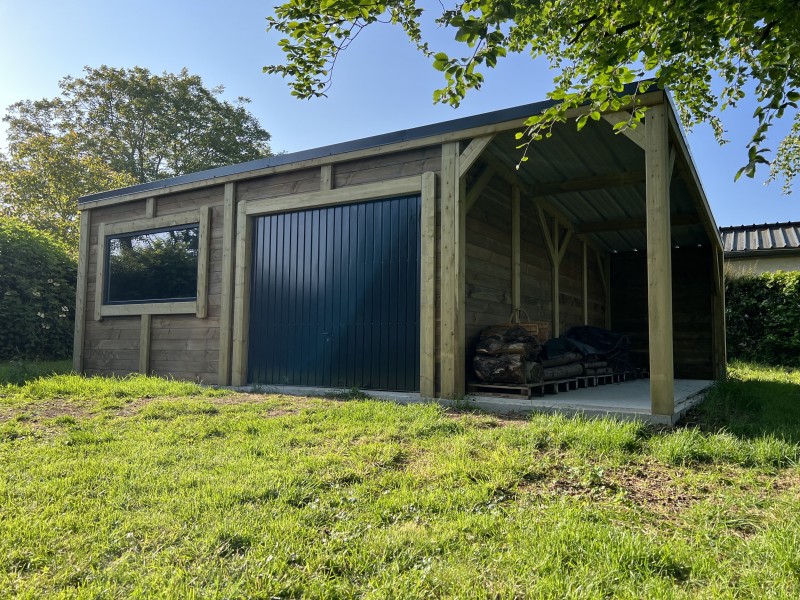 garage mono pente de 8,00x6,00 m