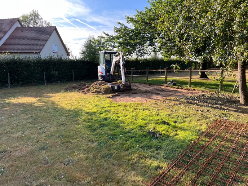 Terrassement pour un garage de 5,50x10,00m