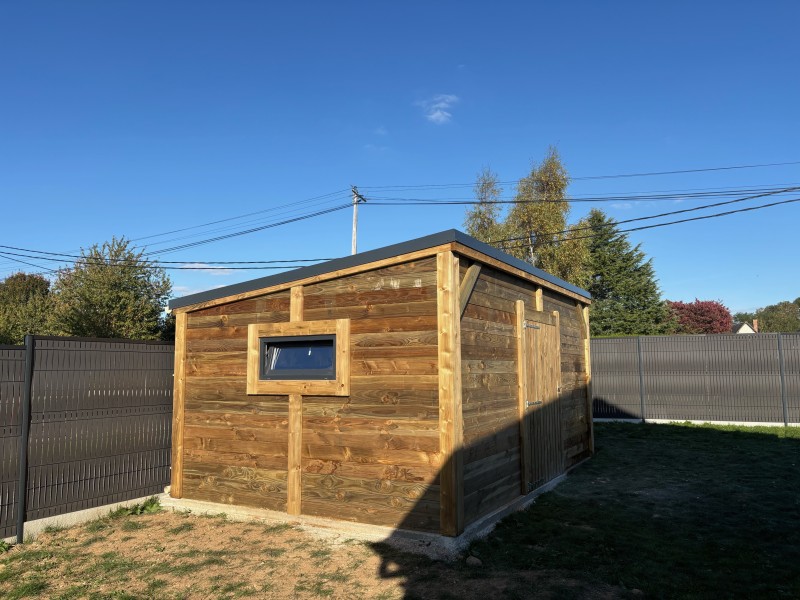 Abri de jardin Monopente de 19,25m2 près du Neubourg 