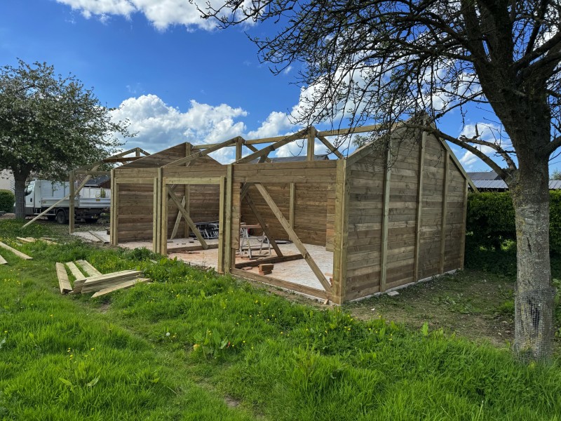 Réalisation d’un garage double pentes de 5,60x12,30 m à Yerville