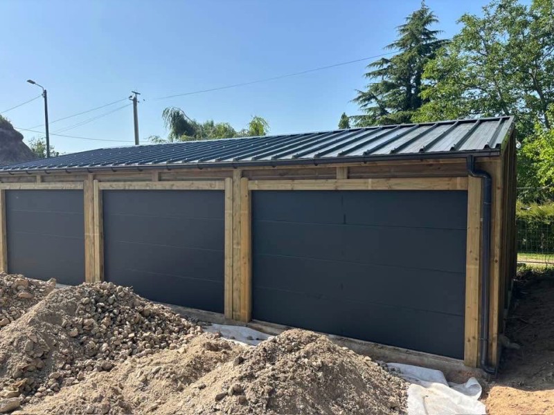 Triple garage double pente de 63m2 près de Nassandres-sur-Risle 