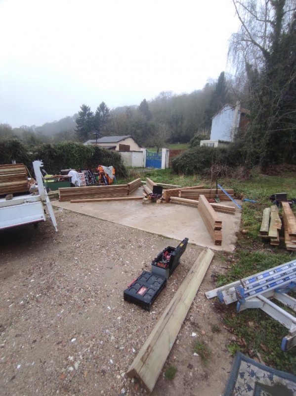 Garage double pente sur la commune de Gaillon