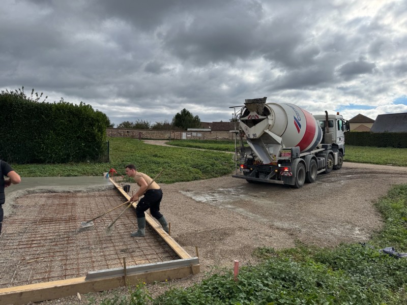 Réalisation d'une dalle béton à Louviers (27)