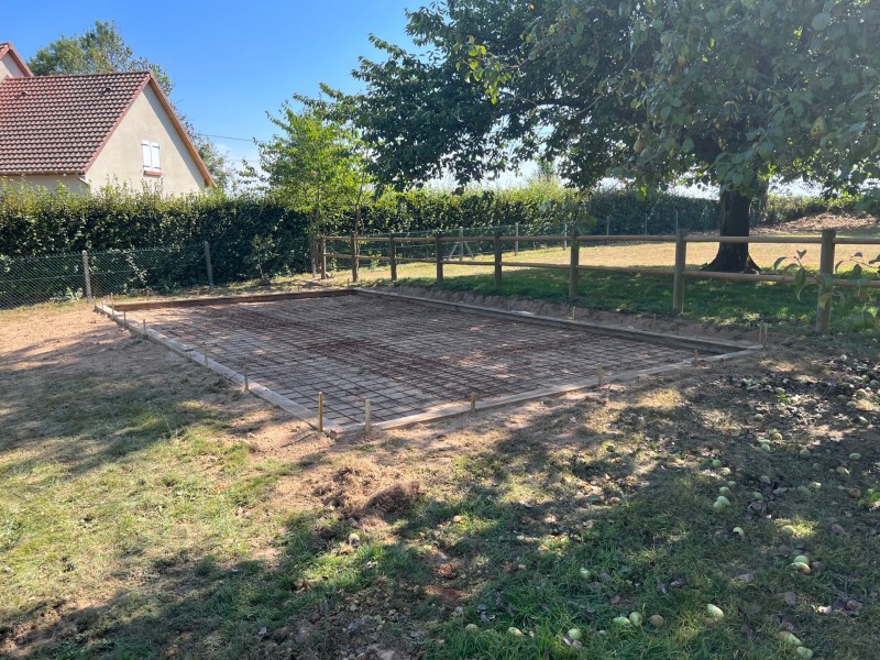 Terrassement pour un garage de 5,50x10,00m