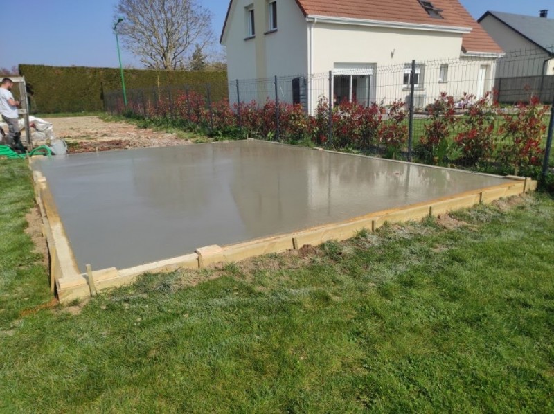5 dalles béton réalisées en une semaine