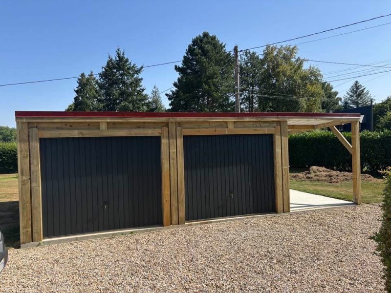 Garage et carport Monopente de 49,8m2 près de Conches-en-Ouche