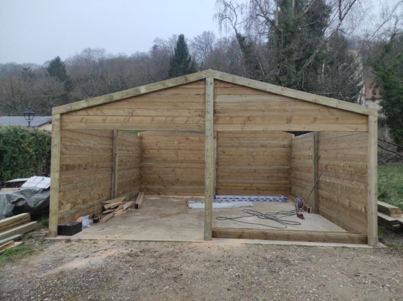 Garage double pente sur la commune de Gaillon